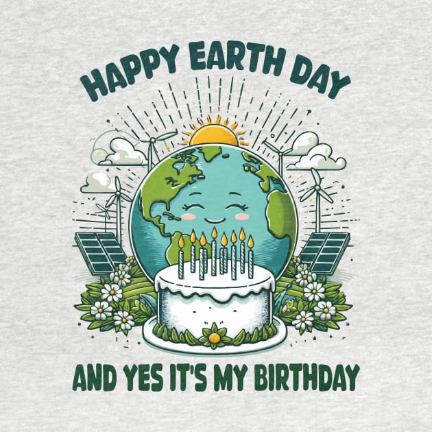 Happy Earth Day It's My Birthday Funny Earth Day 2024 Kids by JUST PINK